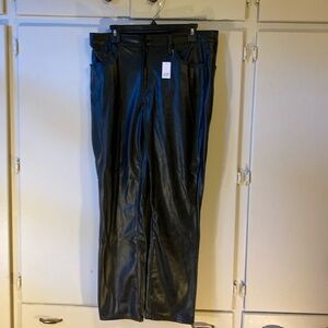 High rise Gap “leather” pants